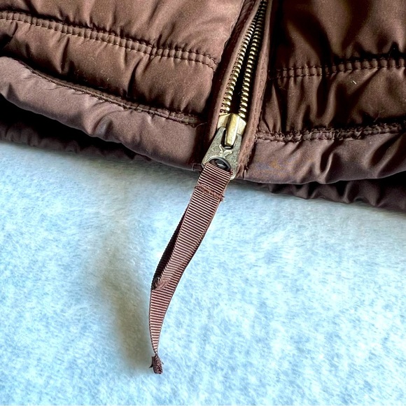 American Eagle Outfitters Cropped Puffer Vest Women's Size Small Brown Full Zip - Picture 10 of 11